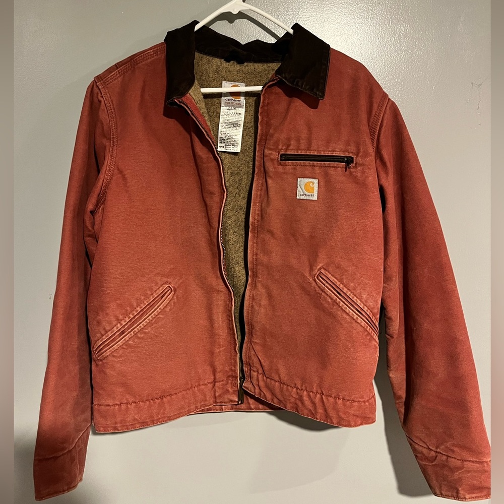 Vintage Detroit Style Carhartt Jacket - Pink